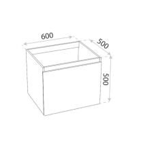  Mobilier cu lavoar sub blat, Spectrum, Asturias 60, riflat, alb