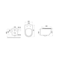 Set vas WC, Spectrum, Sierra Grande 2.0, Tornado Flush, cu capac soft close, quick release, alb