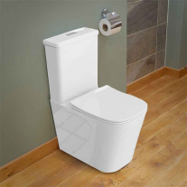 Set WC monobloc, Spectrum, Terra, Rimless Protect, cu capac și rezervor, alb