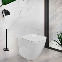 Set WC stativ, Spectrum, Tyber Rimless Protect, 35 x 51 cm, alb