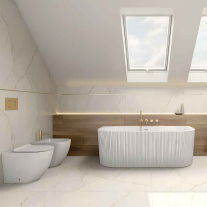 Set WC stativ, Spectrum, Trendi, Rimless Protect, cu capac soft close, alb