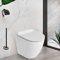 Set WC stativ, Spectrum, Trendi, Rimless Protect, cu capac soft close, alb