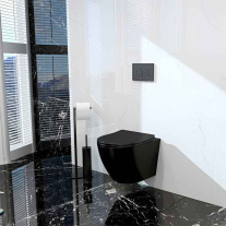 Set WC suspendat Spectrum, Sierra Black 3.0, Tornado Flush, cu capac soft close, quick release, negru mat