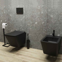 Bideu suspendat Spectrum, Lima, cu fixare ascunsă, 34 x 48.5 cm, negru mat