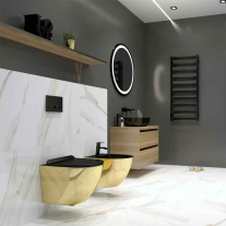 Bideu suspendat Spectrum, Trendi Slim, cu fixare ascunsă, auriu-negru