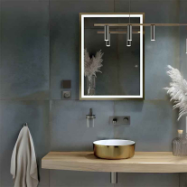 Lavoar pe blat Spectrum, Rosina Brushed Gold, rotund, auriu periat-alb