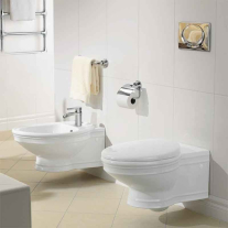 Set WC suspendat Villeroy&Boch, Amadea, cu capac quick release, alb