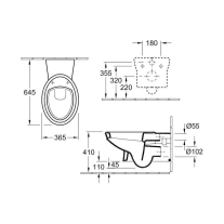 Set WC suspendat Villeroy&Boch, Amadea, cu capac quick release, alb