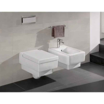 Set WC suspendat Villeroy&Boch, Memento, cu capac și bideu suspendat, alb
