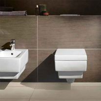 Set WC suspendat Villeroy&Boch, Memento, cu capac și bideu suspendat, alb