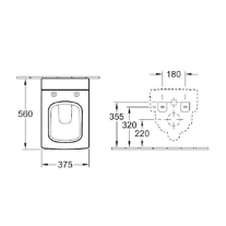 Set WC suspendat Villeroy&Boch, Memento, cu capac și bideu suspendat, alb
