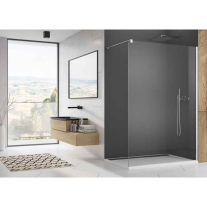 Paravan de duș Walk-In Ronal Easy, sticlă securizată 8 mm, 60x200 c,m, profil crom