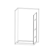 Perete lateral fix, Ronal, Ocelia, sticlă securizată 5 mm, 90 x 190, profil crom