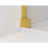 Paravan de duș Walk-In Ronal, Cadura, sticlă securizată de 6 mm, 110 x 200 cm, profil auriu