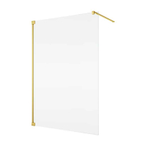 Paravan de duș Walk-In Ronal, Cadura, sticlă securizată de 6 mm, 110 x 200 cm, profil auriu
