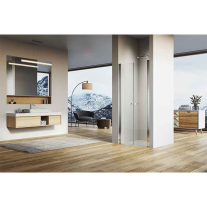  Ușă de nișă batantă Ronal, Solino, din 2 piese, 90x200, crom lucios