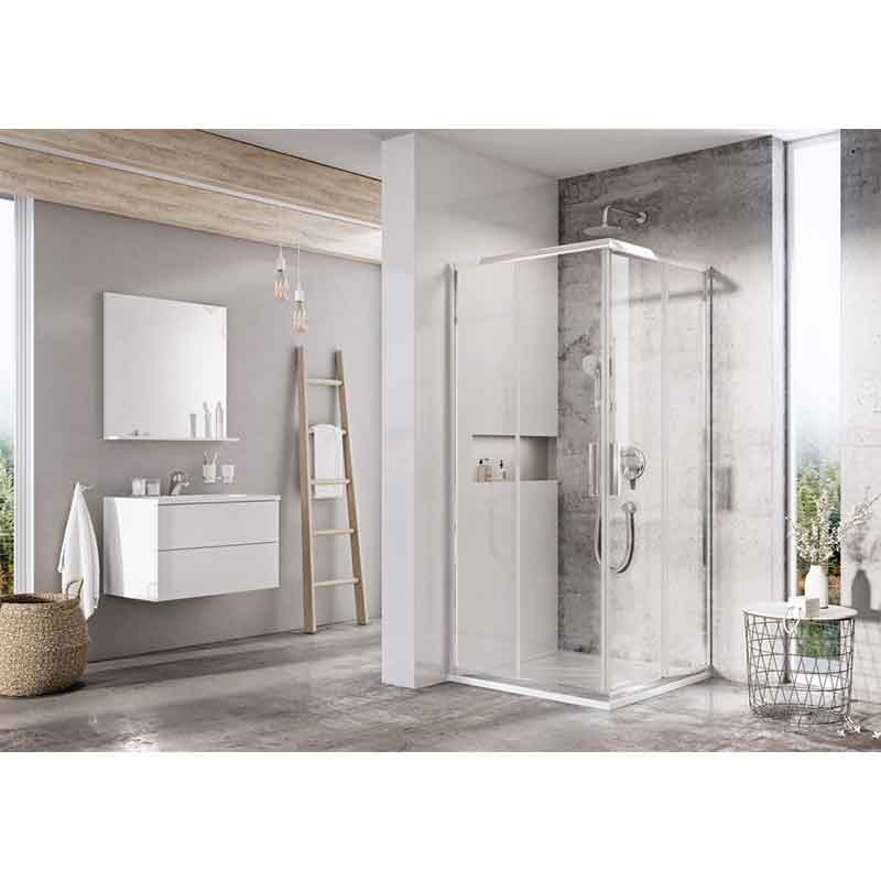 Cabină duș, Ravak, Blix Slim , BLSRV2-80, 80x80x195 cm, profil crom