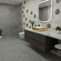 Lavoar pe blat Spectrum, Castor Gold White, dreptunghiular rotunjit, auriu lucios-alb