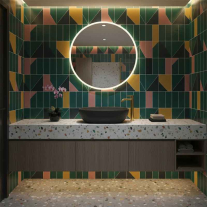 Lavoar pe blat Spectrum, Rodos Black, dreptunghiular rotunjit, negru mat