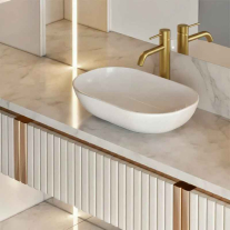 Baterie înaltă pentru lavoar LaVita Verdi 220, fără ventil, brushed gold