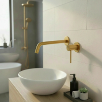 Baterie încastrată pentru lavoar LaVita, Verdi, corp încastrat inclus, brushed gold
