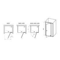 Ușă pivotantă Ravak, Nexty, pentru cabină sau nișă, 100 x 195 cm, profil crom