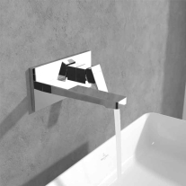  Baterie pentru lavoar incastrata Villeroy&Boch, Architectura Square, cu ventil click clack crom