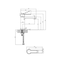 Baterie pentru lavoar Villeroy&Boch, Architectura, monocomanda, crom