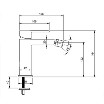 Baterie de bideu Villeroy&Boch, Architectura, crom