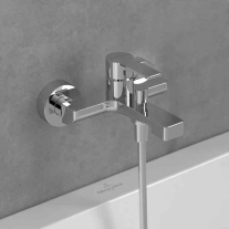 Baterie cada-dus Villeroy&Boch, Architectura, cu montaj pe perete, crom