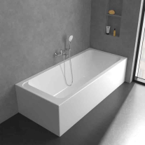 Baterie cada-dus Villeroy&Boch, Architectura, cu montaj pe perete, crom