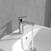 Baterie pentru lavoar Villeroy&Boch, O.Novo 100, fara ventil, crom