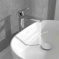 Baterie înaltă pentru lavoar Villeroy&Boch, O.Novo 240, cu ventil click-clack, crom