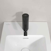 Baterie pentru bideu Villeroy&Boch, Skyla, cu ventil cu tijă, negru mat