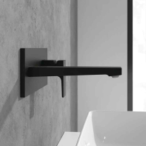 Baterie pentru lavoar Villeroy&Boch, Architectura Square, montaj încastrat, negru mat