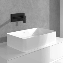 Baterie pentru lavoar Villeroy&Boch, Architectura Square, montaj încastrat, negru mat