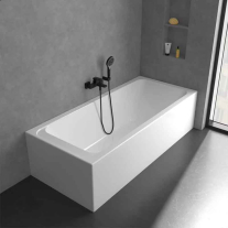  Baterie cadă-duș Villeroy&Boch, Architectura Square, montaj pe perete, negru mat