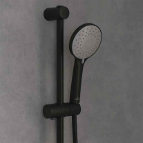 Set de duș Villeroy&Boch, Universal Showers, cu bară, portsăpun, pară duș și furtun, negru mat
