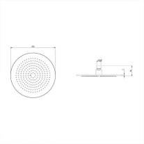 Cap de duș Villeroy&Boch, Universal Showers, Ø25 cm, negru mat