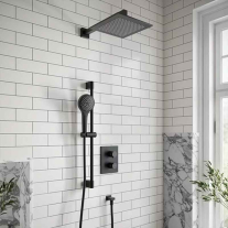 Cap de duș Villeroy&Boch, Universal Showers, pătrat, 25 x 25 cm, negru mat