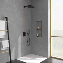 Cap de duș Villeroy&Boch, Universal Showers, pătrat, 25 x 25 cm, negru mat