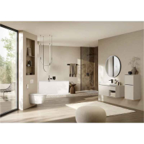 Bară de duș Villeroy&Boch, Universal Showers, 40 cm, profil pătrat, negru mat