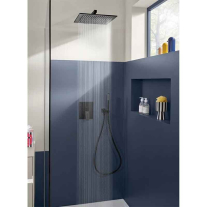 Bară de duș Villeroy&Boch, Universal Showers, 40 cm, profil pătrat, negru mat