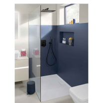 Bară de duș Villeroy&Boch, Universal Showers, 40 cm, profil pătrat, negru mat