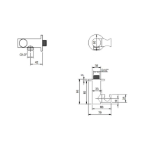 Cot racord Villeroy&Boch, Universal Showers, rotund cu suport duș, brushed gold