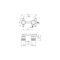 Corp încastrat Ideal Standard, Easy Box, pentru baterii lavoar încastrate