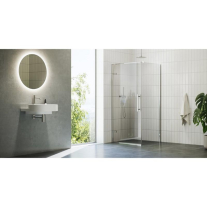 Perete lateral fix Ravak, Cool COPS-100, 100 x 195 cm, profil crom