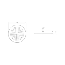 Cap de duș Villeroy&Boch, Universal Showers, Ø25 cm, bruhsed nickel