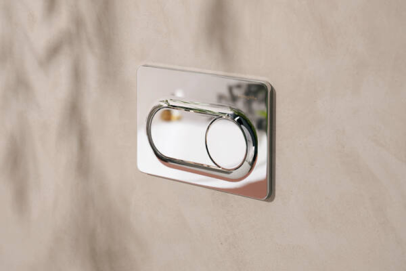 Clapetă cu acționare dublă Hansgrohe, iFrame, pentru rezervor încastrat, crom