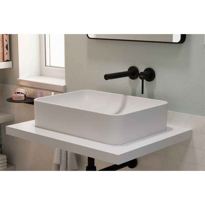 Baterie încastrată de lavoar Hansgrohe, Zesis S, pipă 19.4 cm, negru mat